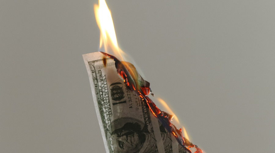 bills caught on fire